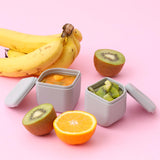 Silipods: Versatile Kids Snack & Puree 2-pack Containers - Dove Grey