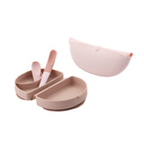 Sili Mini Go: Silicone Travel Meal Set - Pink Antioxidant