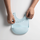 Portable Roll & Lock Silicone Bib - Cotton Candy