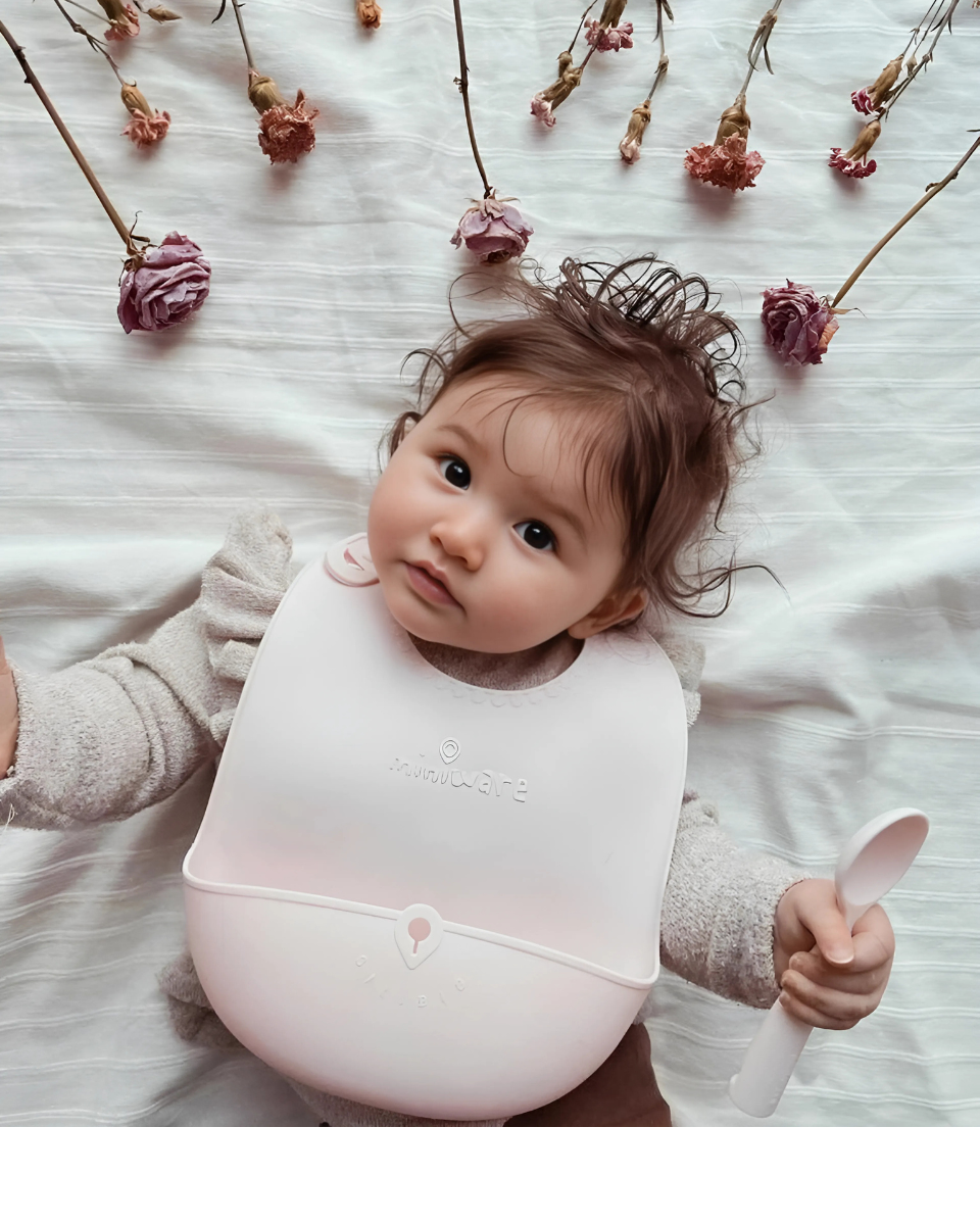 Roll & Lock Silicone Bibs For Baby