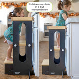 Little Partners Explore 'N Store Learning Tower® Toddler Tower - Charcoal + Natural