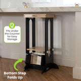 Little Partners Explore 'N Store Learning Tower® Toddler Tower - Charcoal + Natural