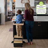 Little Partners Explore 'N Store Learning Tower® Toddler Tower - Charcoal + Natural