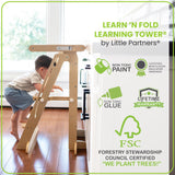 Little Partners Learn 'N Fold Learning Tower® Toddler Tower - Natural