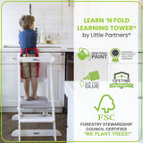 Little Partners Learn 'N Fold Learning Tower® Toddler Tower - Soft White