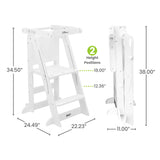 Little Partners Learn 'N Fold Learning Tower® Toddler Tower - Soft White