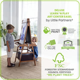Little Partners Deluxe Learn & Play Art Center - Espresso