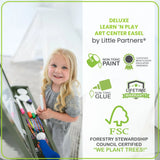Little Partners Deluxe Learn & Play Art Center - Olive Green
