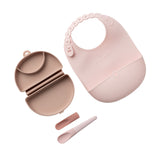 Sili Mini Go: Silicone Travel Meal Set - Pink Antioxidant