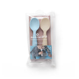 Silicone Training Spoon 2-pack - Aqua + Oat