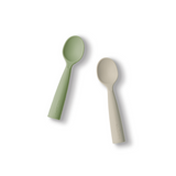 Silicone Training Spoon 2-pack - Pistachio + Oat