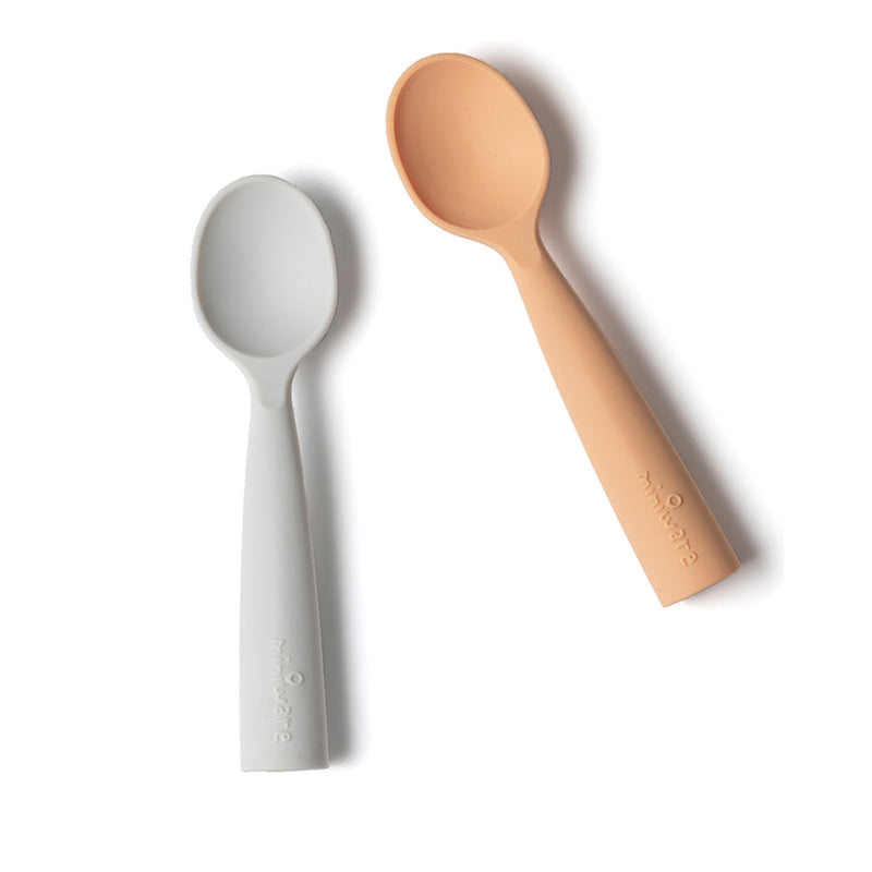 Training Spoon Set Toffee + Grey