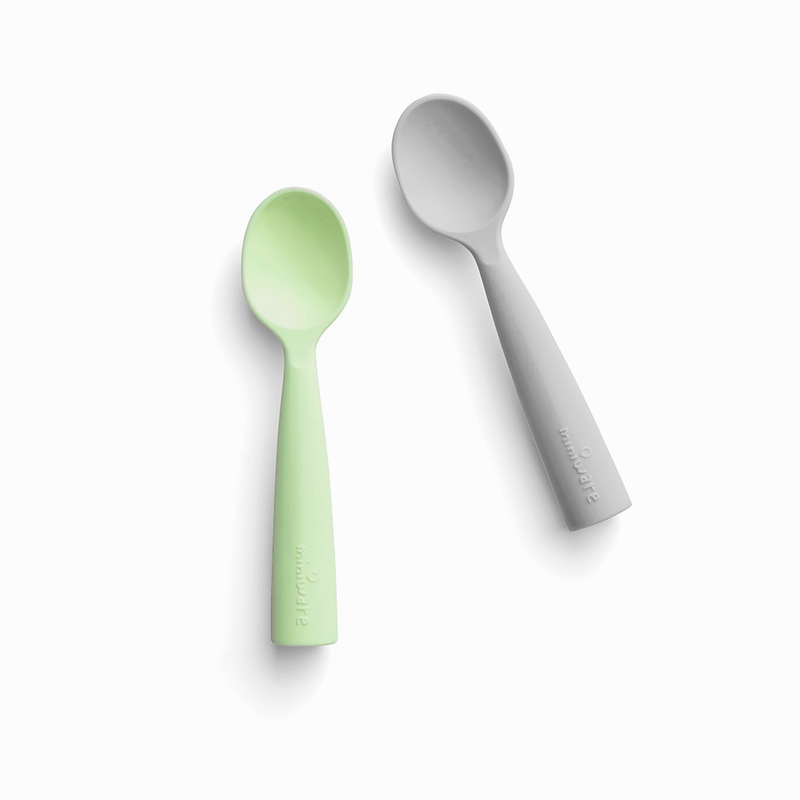 Training Spoon Set Key Lime + Grey